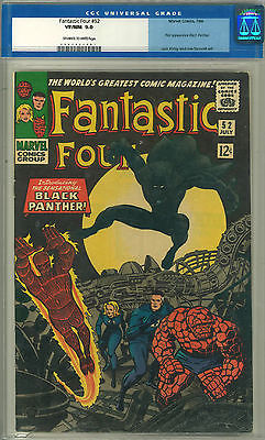 Fantastic Four 52 CGC 90 OWW 1st Black Panther Movie