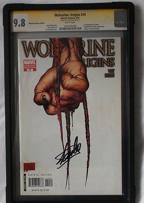 WolverineOrigins 10 CGC 98 RARE 3rd Claw Variant 1st Daken Signed By Stan Lee