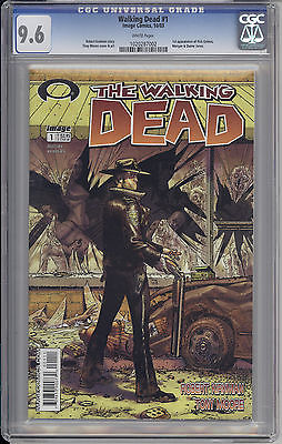 CGC 96 white pages Walking Dead 1 Image 2003 Rick Grimes AMC TV Zombies