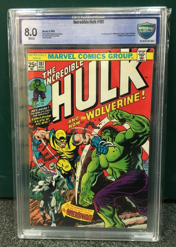 CBCS Not CGC Graded 80 Incredible Hulk 181 1st Appearance of Wolverine
