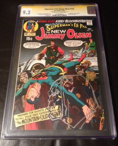 SUPERMANs PAL JIMMY OLSEN 134 CGC 92 SignSketch NEAL ADAMS1ST DARKSEID OWW