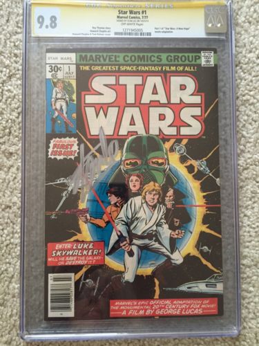 Star Wars  1 CGC 98 Signed by Stan LeeThe force Awakens Star Wars Issue No 1