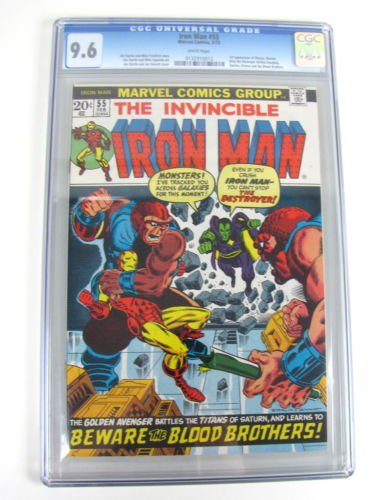 1973 MARVEL THE INVINCIBLE IRON MAN 55 CGC GRADED 96 1ST APPEARANCE THANOS