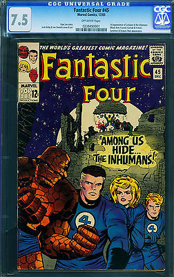 FANTASTIC FOUR 45CGC 75FIRST INHUMANSKEY MARVELHIGH GRADE