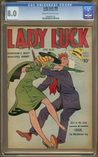 Lady Luck 88 CGC 80 COW  Hard to Find GGA  Quality Comics 1950
