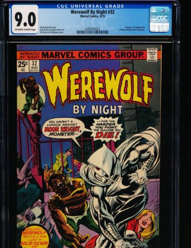 Werewolf By Night  32  1st Moon Knight CGC 90 OWWHITE Pgs