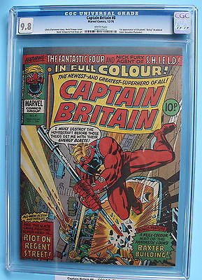 CAPTAIN BRITAIN 8 UK 1976 RARE 1st Betsy Braddock PSYLOCKE XMen CGC NMMT 98