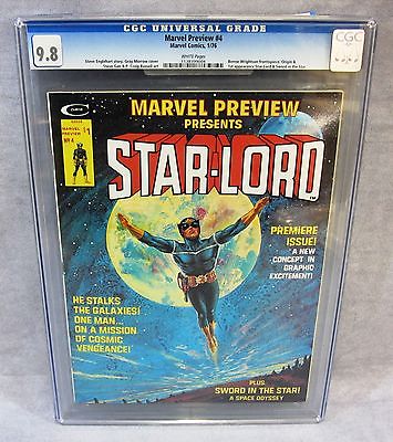 MARVEL PREVIEW 4 StarLord 1st app CGC 98 White Pages Marvel Comics 1976