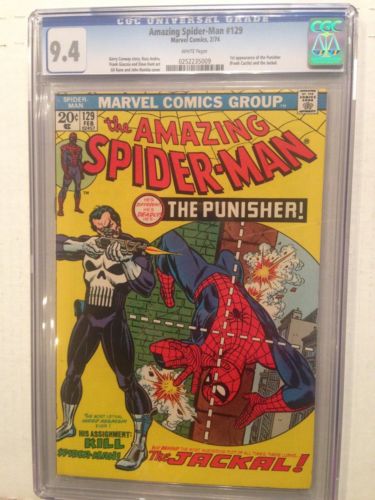 AMAZING SPIDERMAN 129 CGC 94 1st PUNISHER WHITE PAGES