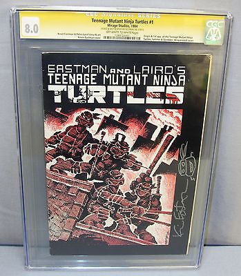 TEENAGE MUTANT NINJA TURTLES 1 First Print Eastman signature CGC 80 1984 TMNT