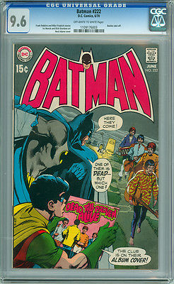 Batman 222 CGC 96 NM OWW Pages DC 1970 Beatles Cover Neal Adams