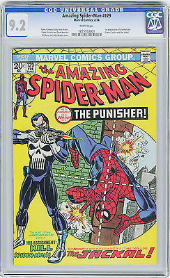 Amazing Spiderman 129 CGC 92 WHITE KEY 1st app Punisher Romita Marvel Bronze