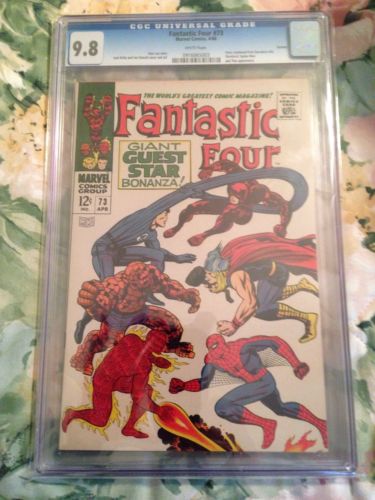 Fantastic Four 73 CGC 98 White Pages  SpiderMan Daredevil And Thor Vs FF