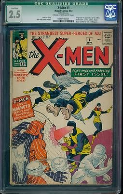 Xmen 1 CGC 25 Q Silver Age Key Marvel Comic  1st Appearance of Xmen LK