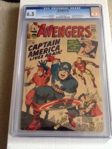 The Avengers 4 Mar 1964 Marvel CGC 65 FIRST SILVER AGE CAPTAIN AMERICA