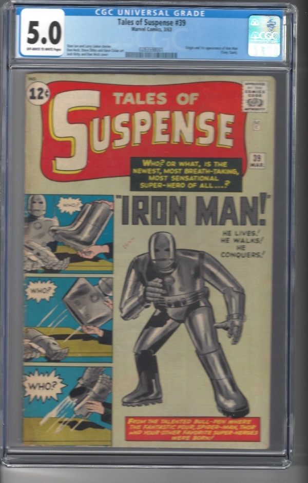 Tales of Suspense  39     CGC Graded 50    Origin and 1st App of Iron Man