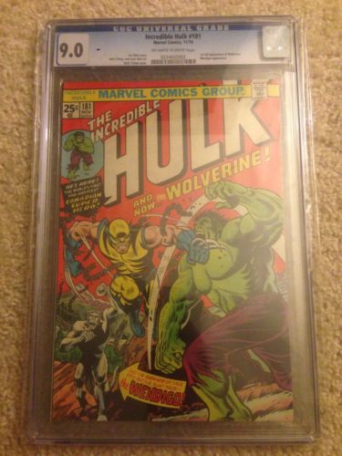 INCREDIBLE HULK 181 1974  CGC GRADED 90  1st WOLVERINEBRONZE KEY