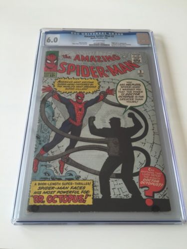 Amazing Spiderman 3 1st App Dr Octopus CGC 60 Unrestored Blue Label