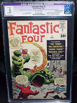  FANTASTIC FOUR  1961  First Series Issue 1  Restored Copy CGC 5  Nice 