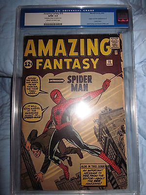 Amazing Fantasy 15 Aug 1962 Marvel cgc 30 old blue label