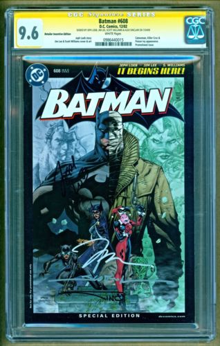 Batman 608 2002 DC Comics Retailer Incentive Edition SIGNED Jim Lee CGC 96