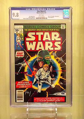 STAR WARS 1 CGC 98  1st PRINT  1977  WHITE PAGES  FREE SHIPPING