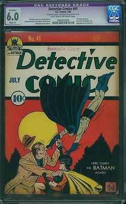 DETECTIVE COMICS 41 CGC 60 1 ST ROBIN SOLO STORY KEY COMIC BATMAN 1 AD PAGE 27