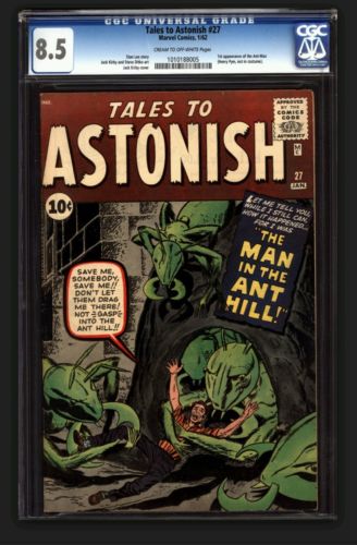 Tales to Astonish 27  CGC85  VF 1st AntMan Marvel 1962 Very Rare Grade