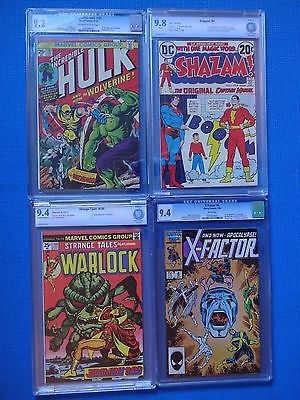 INCREDIBLE HULK  181 CGC 92 SHAZAM  1 CBCS 98 WHITE PGS STRANGE TALES 