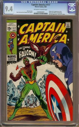 Captain America 117 CGC 94 OWW 1st Appearance of Falcon from the Avengers