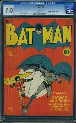 BATMAN 6 CGC 70 WHITE PAGES 1 ST CLOCKMAKER JUSTICE LEAGUE AMERICA SUPERMAN