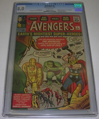 AVENGERS 1 CGC 80 UNIVERSAL GRADE Marvel Comics 1963 Origin  1st appearance