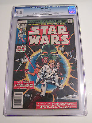 STAR WARS 1 CGC 98 OWW pages 1977 FIRST PRINTING MARVEL COMICS Investment