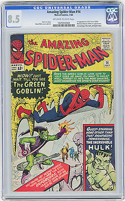 Amazing Spiderman 14 CGC 85 OWWHITE KEY 1st app Green Goblin Ditko Marvel