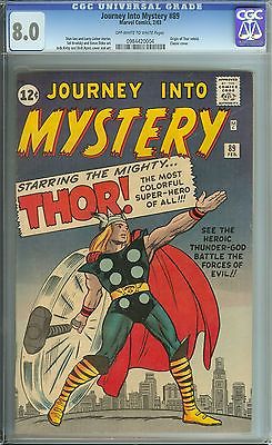 JOURNEY INTO MYSTERY 89 CGC 80 OWWH PAGES  ORIGIN OF THOR RETOLD