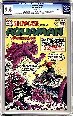 Showcase 30  CGC 94 WHITE  1st Aquaman  Bethlehem Pedigree  Highest Graded