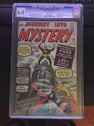 Journey into Mystery 85 CGC 60 Oct 1962 Marvel White 1st App Loki