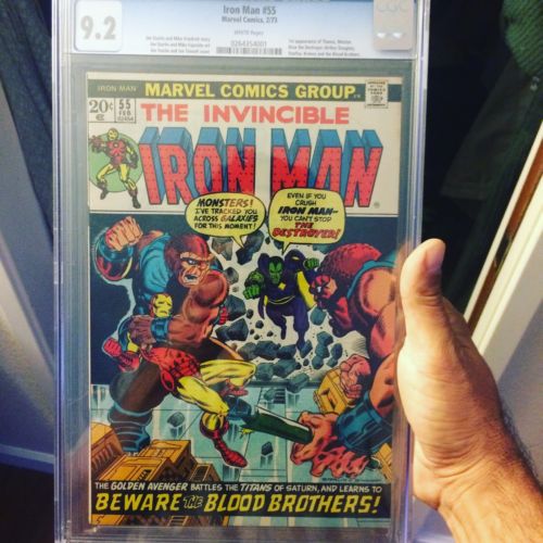 Iron Man 1973 55 Cgc 92 With White Pages 1st Appearance Of Thanos