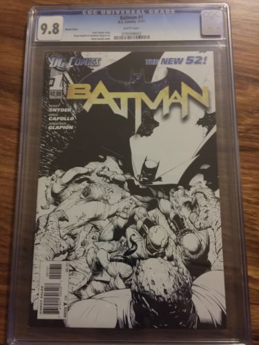 BATMAN 1 The New 52 Capullo Sketch Variant CGC 98