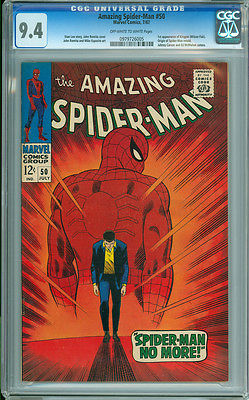 Amazing SpiderMan 50 CGC 94 NM Near Mint Marvel 1st app Kingpin Classic Cover
