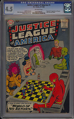 Justice League of America 1 Nice Unrestored Silver Age DC Comic 1960 CGC 45