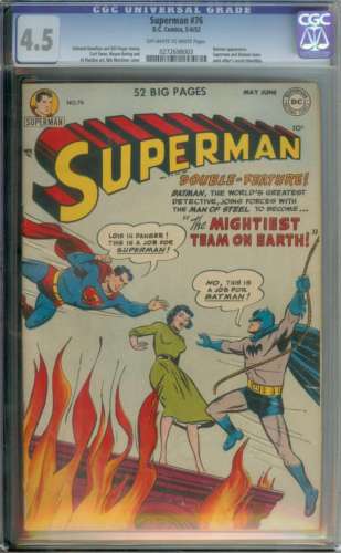 SUPERMAN 76 CGC 45 OWWH PAGES