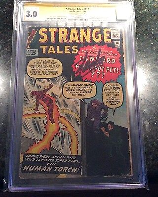  Strange Tales 110 SS CGC 30 OW Stan Lee Marvel Comics 1963 1st App 