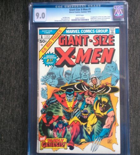 GiantSize XMen 1 July 1975 Marvel CGC 90 white pgs