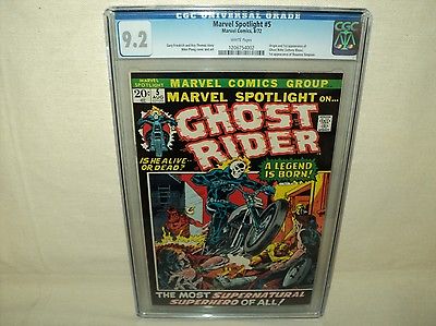 Marvel Spotlight 5 CGC 92 White p Origin1st app Ghost Rider 1972 c04955