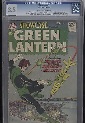 Showcase Presents Green Lantern 22 CGC 35 OWW Pages 1959 1st Hal Jordan DC