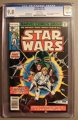 STAR WARS 1 a New Hope 1977 Marvel Comics FIRST Print MOVIE CGC NMMT 98