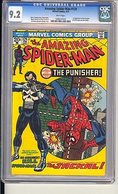 Amazing spiderman  129  CGC 92 1st appearance of the Punisher  White pages