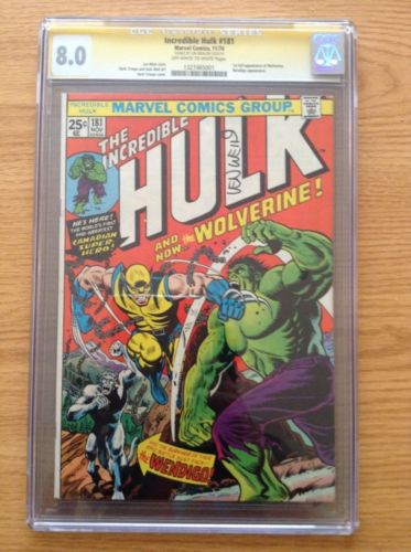 Incredible Hulk 181 1974 Marvel CGC 80 SS Len Wein 1st Wolverine 