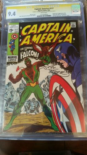 Captain America 117 CGC 94 SS  Stan Lee  Joe Sinnott 1st Falcon app WP